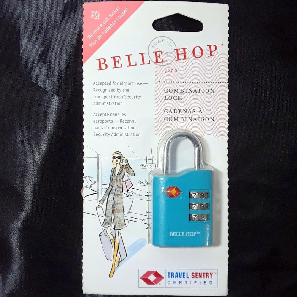 Belle Hop Light Blue TSA 3 Dial Combo Lock